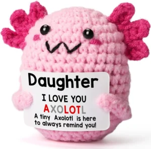 crochet axolotl plush handmade soft toy for kids and collectors